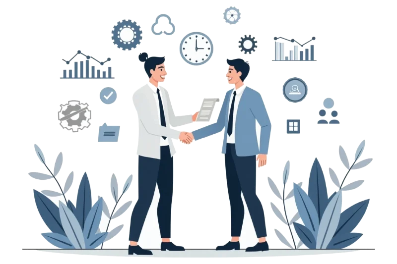 Illustration of a person receiving payment